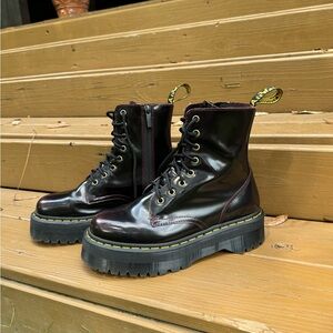 Jadon Patent Leather Platform Boots sz 9. Worn only around the house.